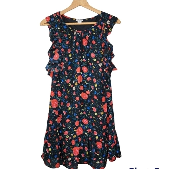 J. Crew Factory | Floral Ruffle Sleeve Dress - Picture 1 of 5